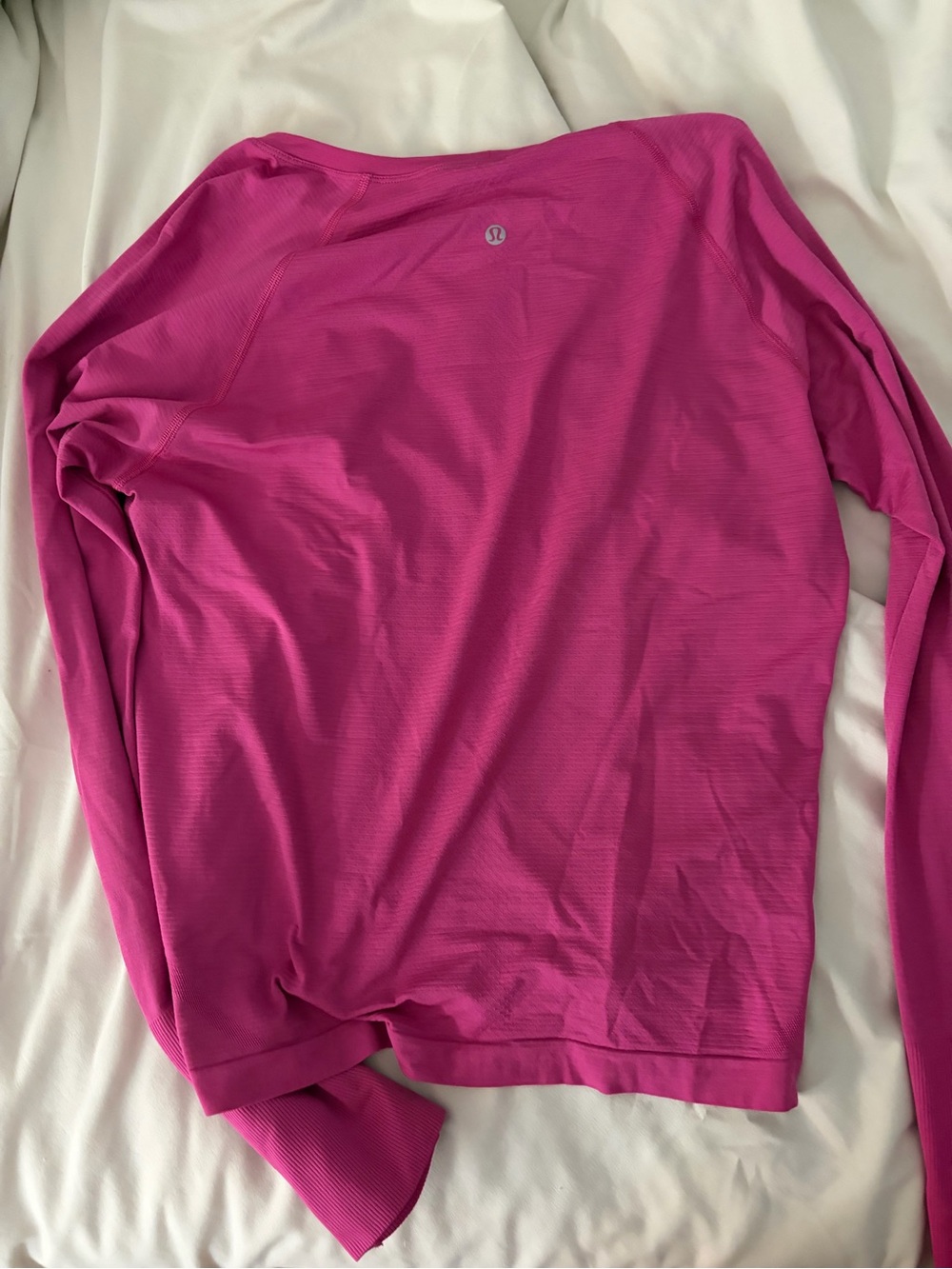 lululemon athletica Women's Long Sleeve Crew Top - Bright Fuchsia - Picture 2 of 4